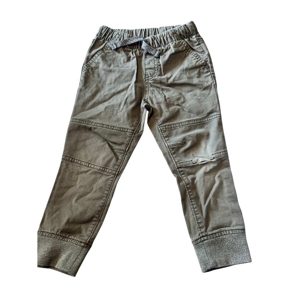 Cat & Jack Boys Olive Green Trotador Jogger Pants Size 3T Elastic Waist